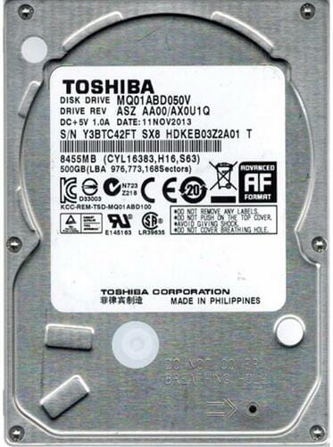 Фото - Накопитель HDD 2.5" SATA  500GB Toshiba 5400rpm 8MB (MQ01ABD050V) | click.ua