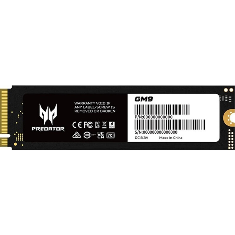 Накопичувач SSD 2TB Acer GM9 Predator M.2 2280 PCIe 5.0 x4 3D NAND (BL.9BWWR.137)