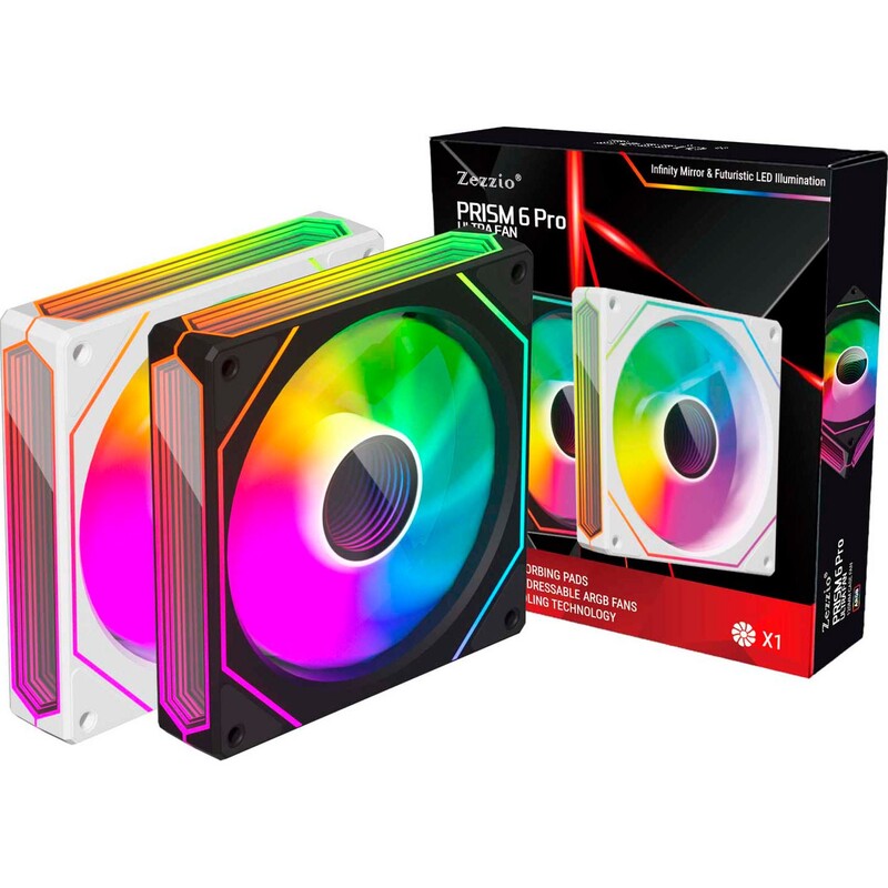 Вентилятор Zezzio Prism 6 Pro ARGB Reverse White