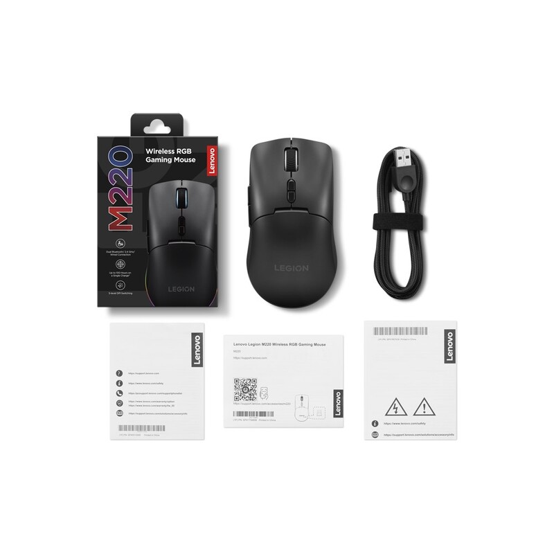 Миша бездротова Lenovo Gaming M220 Wireless RGB Black (GY51U28359)