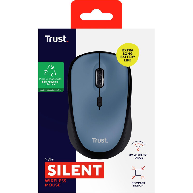 Мышь беспроводная Trust Yvi+ Compact Multi-Device Dark Blue (25514)