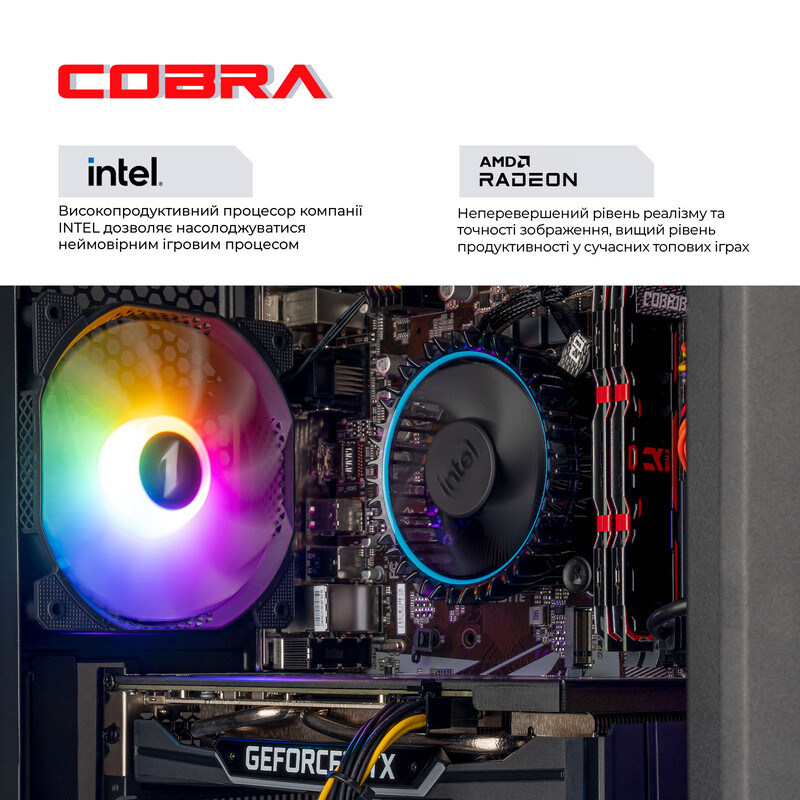 Ігровий комп`ютер COBRA Go RX 9060 / Core i5 12400F / RAM 32GB / SSD 1TB / Win 11 (R5G23173)