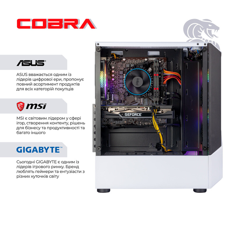 Ігровий комп`ютер COBRA Go RX 9060 / Core i5 12400F / RAM 32GB / SSD 1TB / Win 11 (R5G23173)