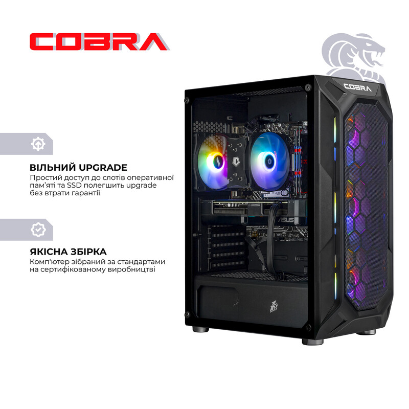 Ігровий комп`ютер COBRA Go RX 9060 / Core i5 14400F / RAM 32GB / SSD 1TB / Win 11 (R5G23177)