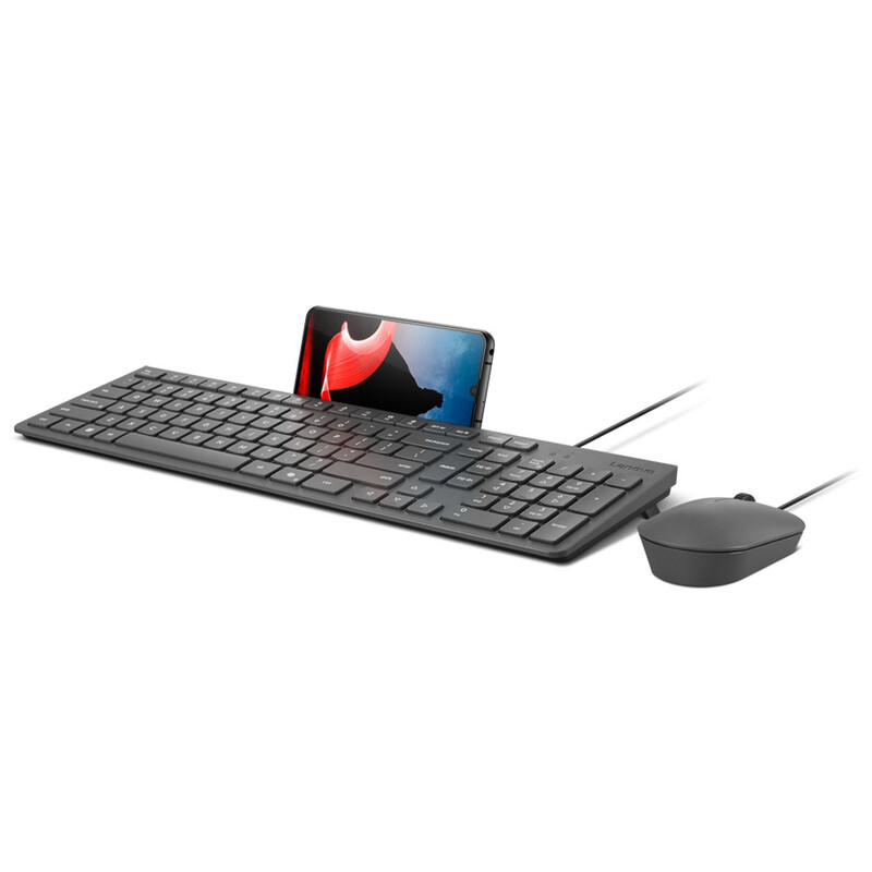 Комплект (клавіатура, миша) Lenovo 310 USB-A Wired Combo Ukraine Black (GX31R09776)