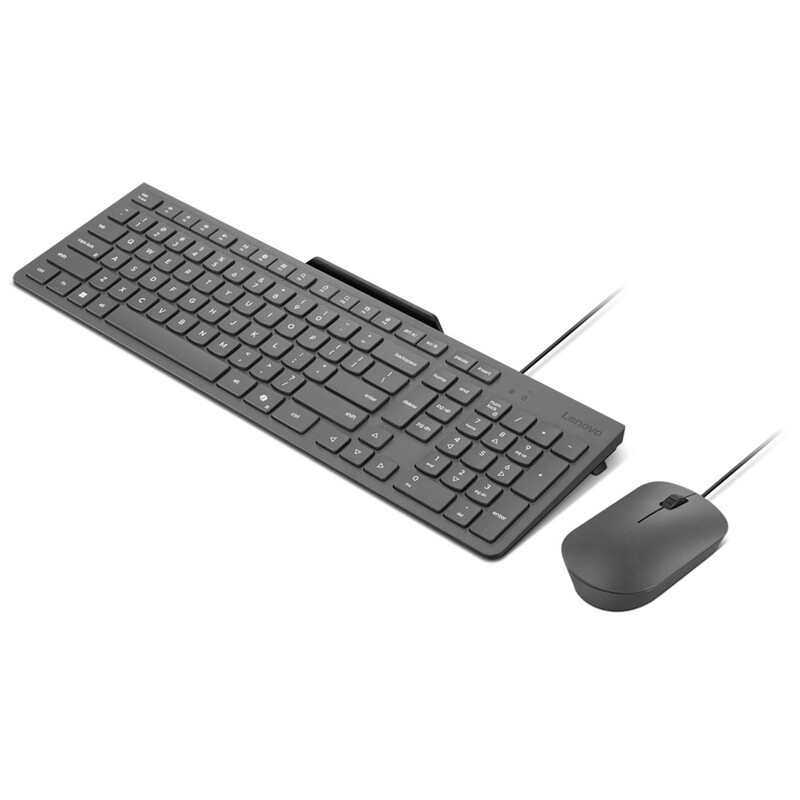 Комплект (клавіатура, миша) Lenovo 310 USB-A Wired Combo Ukraine Black (GX31R09776)