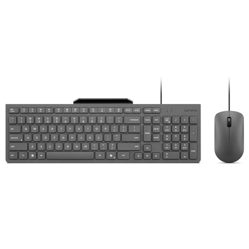 Комплект (клавіатура, миша) Lenovo 310 USB-A Wired Combo Ukraine Black (GX31R09776)