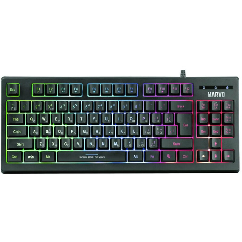 Клавіатура Marvo K607 3 colors-LED Black
