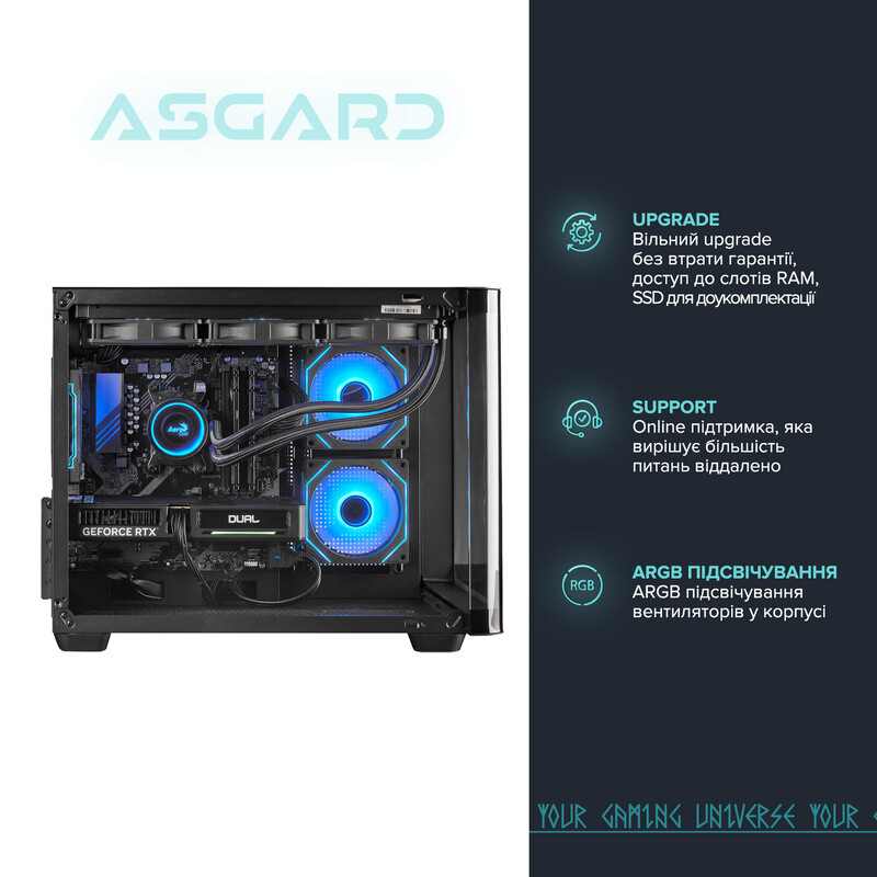 Игровой компьютер ASGARD GAMER 5060 8GB / Ryzen 5 9600X / DDR5 32GB / SSD 1TB (ASG-G-5060-7520)