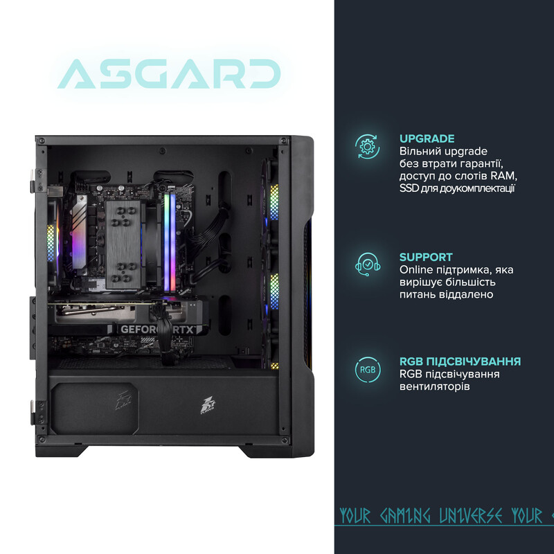Игровой компьютер ASGARD GAMER 5060 8GB / Ryzen 5 8400F / DDR5 32GB / SSD 1TB (ASG-G-5060-7522)