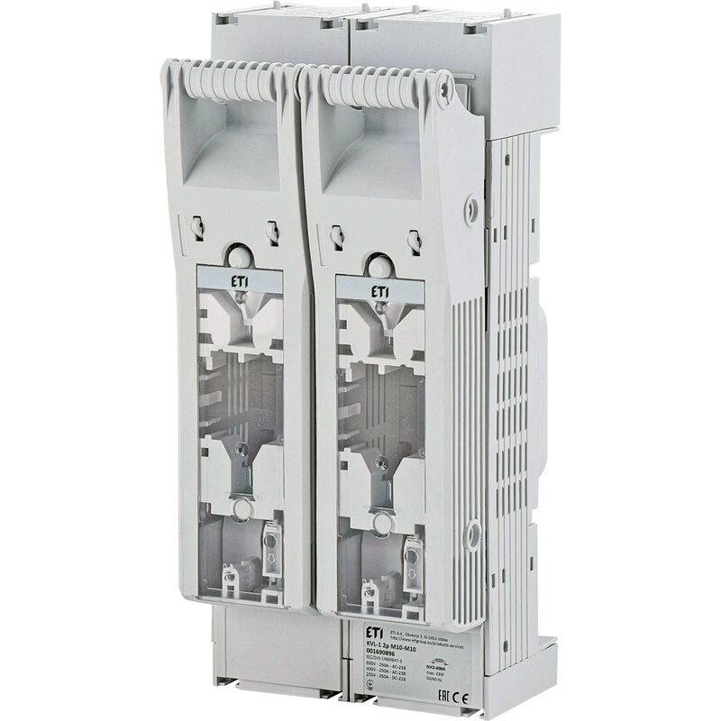 Разъединитель предохранителей ETI KVL 1 2p 250А (клеммы M10-M10) (1690896)