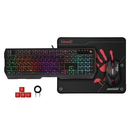 Комплект (клавіатура, миша, килимок) A4Tech B1700 Black