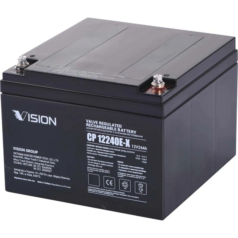 Акумуляторна батарея Vision 12V 24AH (CP12240E-X) AGM