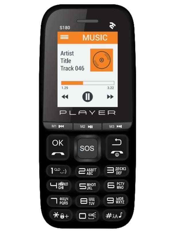 Мобiльний телефон 2E S180 2021 Dual Sim Black (688130243377)