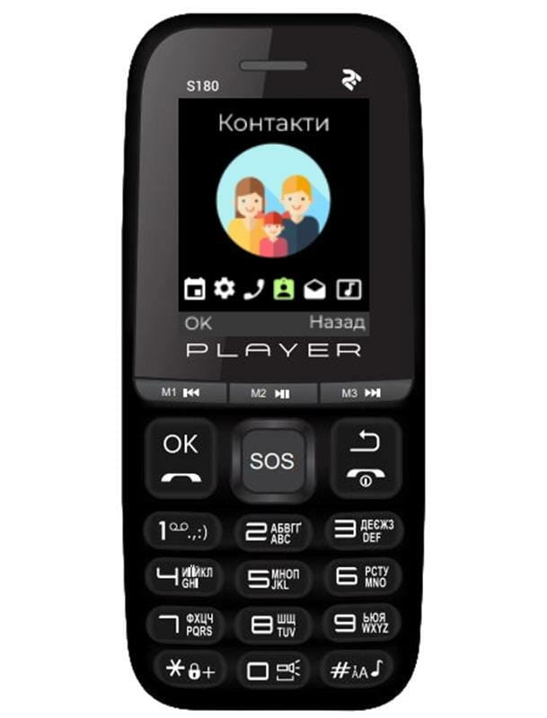 Мобильный телефон 2E S180 2021 Dual Sim Black (688130243377)