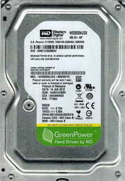 Накопичувач HDD SATA  500GB WD AV-GP 32MB (WD5000AUDX) Refurbished
