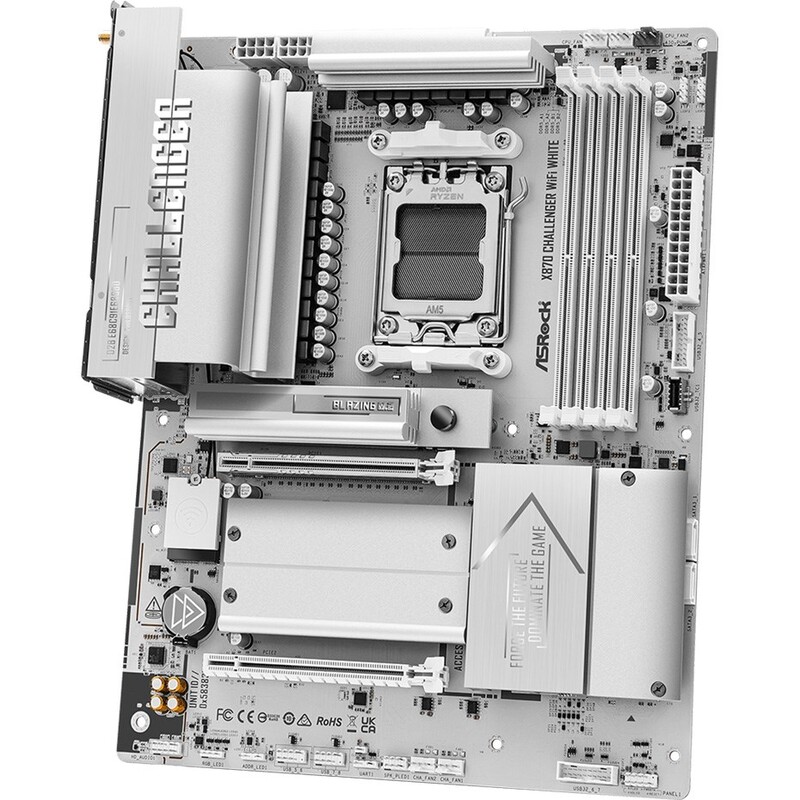 Материнська плата ASRock X870 Challenger WiFi White Socket AM5