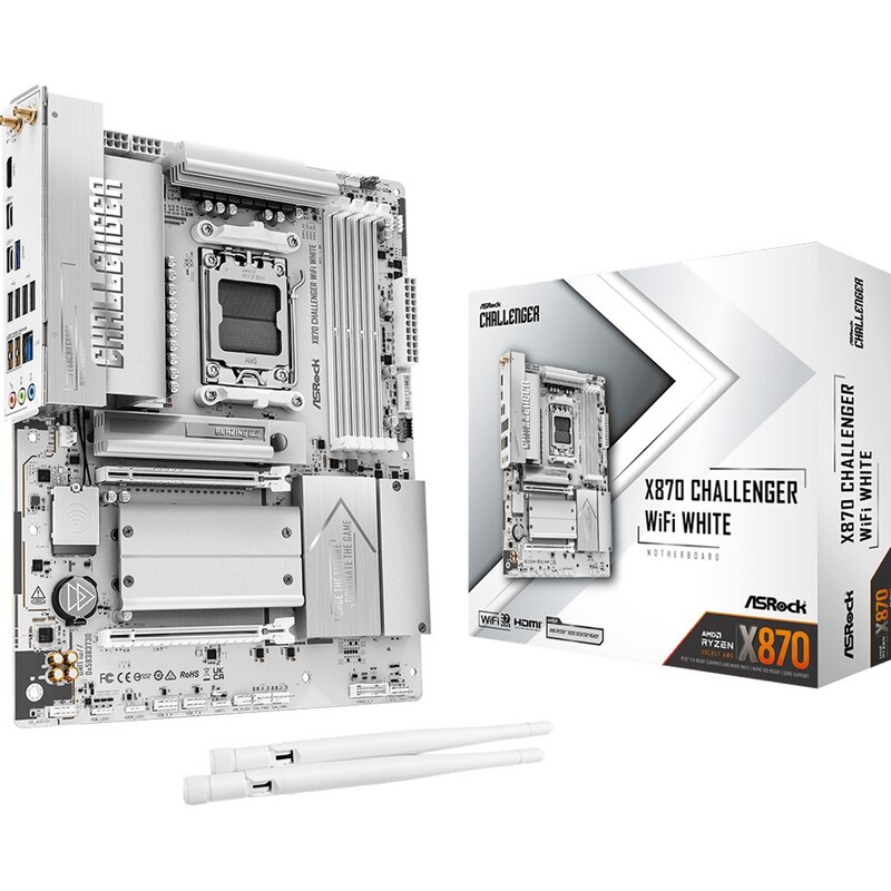 Материнська плата ASRock X870 Challenger WiFi White Socket AM5