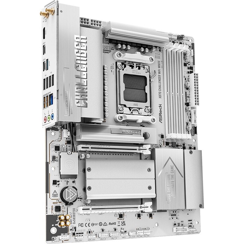 Материнська плата ASRock X870 Challenger WiFi White Socket AM5
