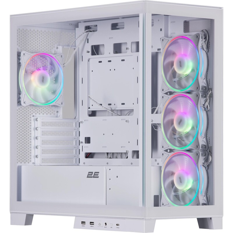 Корпус 2E Gaming Fantom GK701W White без БП