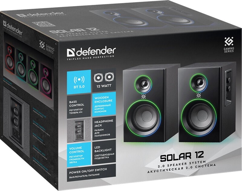 Акустическая система Defender Solar 12BT Black (65712)