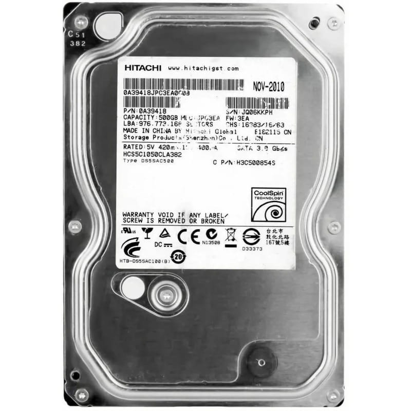 Купити Накопичувач HDD SATA  500GB Hitachi (HGST) CinemaStar 5K1000 8MB (HCS5C1050CLA382) Refurbished Накопичувач HDD SATA  500GB Hitachi (HGST) CinemaStar 5K1000 8MB (HCS5C1050CLA382) Refurbished