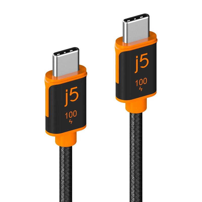 Адаптер J5create USB-C/USB-C (M/M), 1.8 м, Black (JUCX25L18-N)