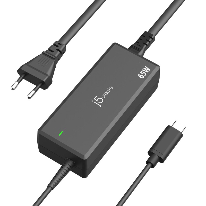 Мережевий зарядний пристрій J5create 65W Black (JUP1265-EN)