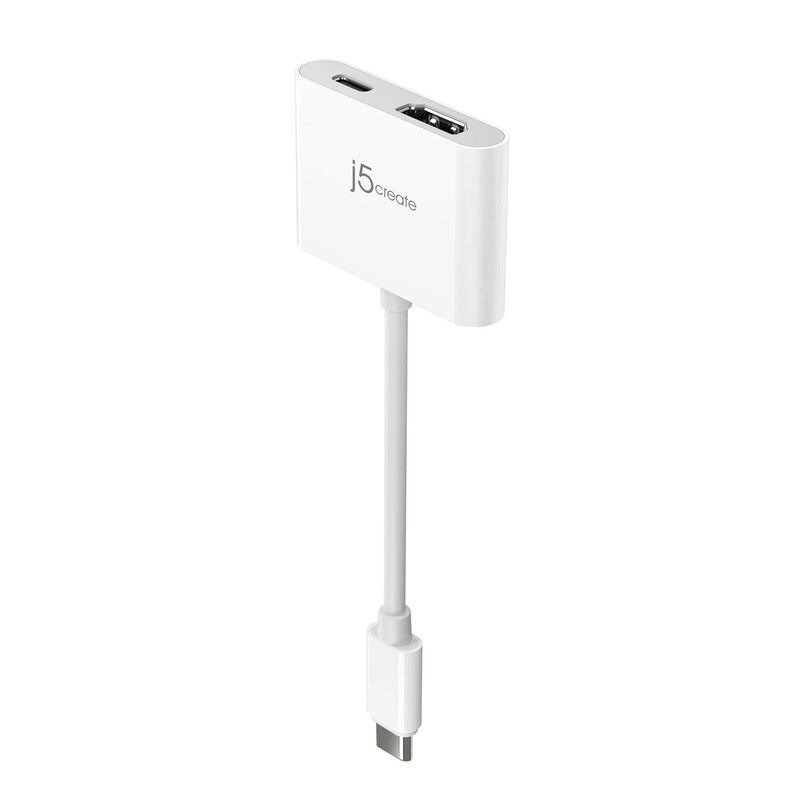 Адаптер J5create USB-C - USB-C/HDMI (M/F), White (JCA152-N)