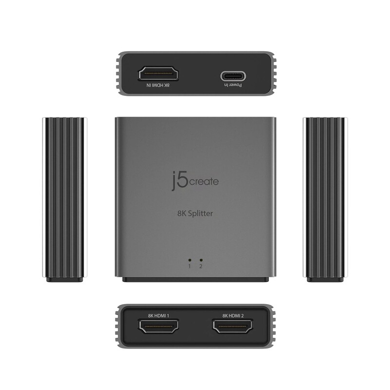Адаптер J5create HDMI - 2 HDMI (F/F) Black (JDSH812-N)