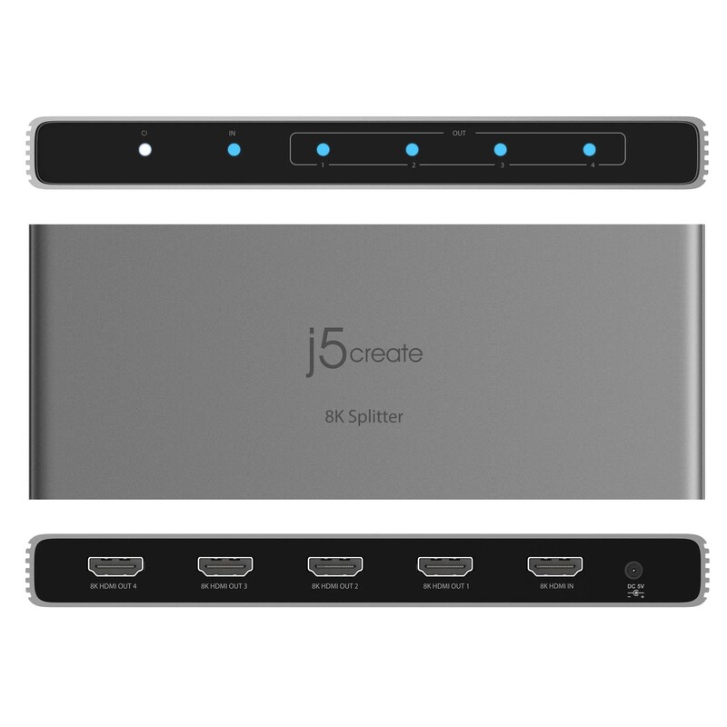 Адаптер J5create HDMI - 4 HDMI (F/F) Black (JDSH814-N)