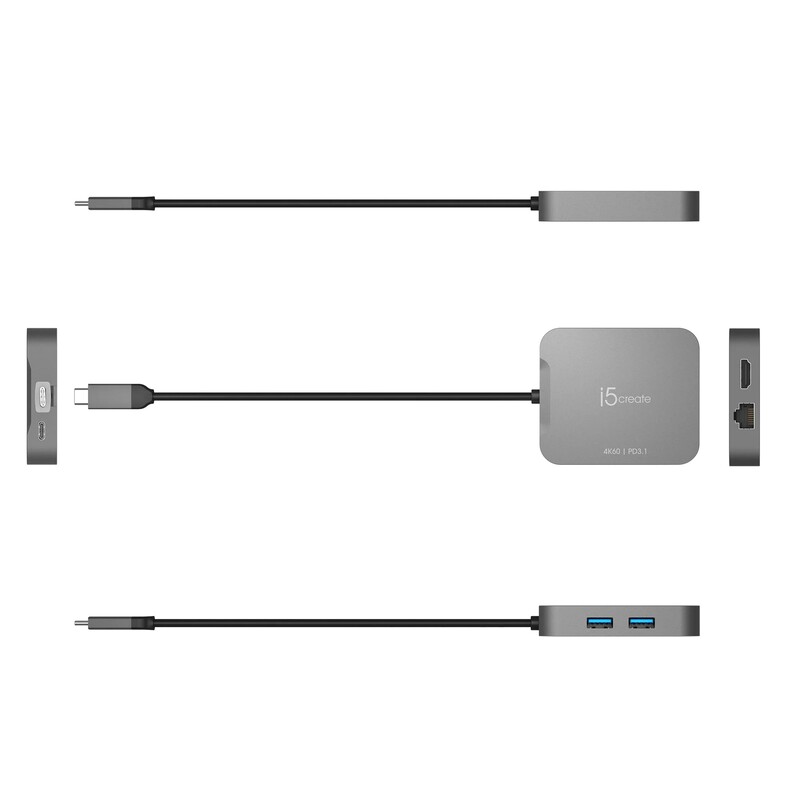 Док-станція J5create USB-C 5-в-1 (JCD3191-N)