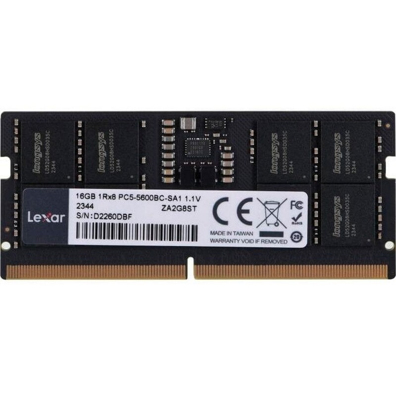 Модуль памяти SO-DIMM DDR5 16GB/5600 Lexar (LD5S16G56C46ST-BGS)