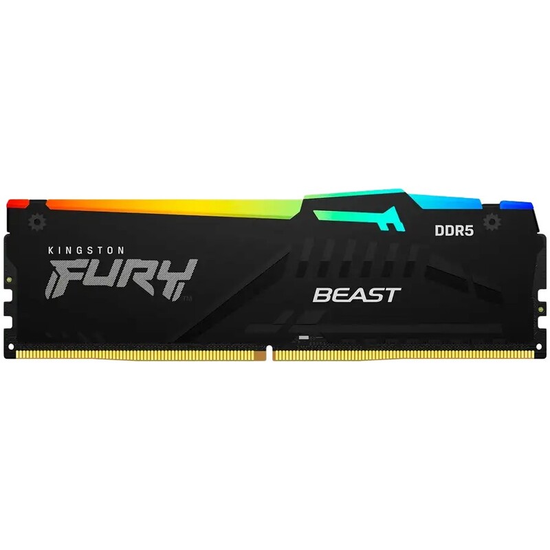 Модуль памяти DDR5 2х64GB/5600 Kingston FURY Beast RGB Black (KF556C36BBEAK2-128)
