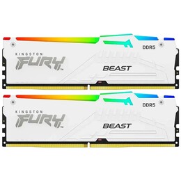 Модуль пам`яті DDR5 2x16GB/6000 Kingston FURY Beast RGB White EXPO (KF560C30BWEAK2-32)