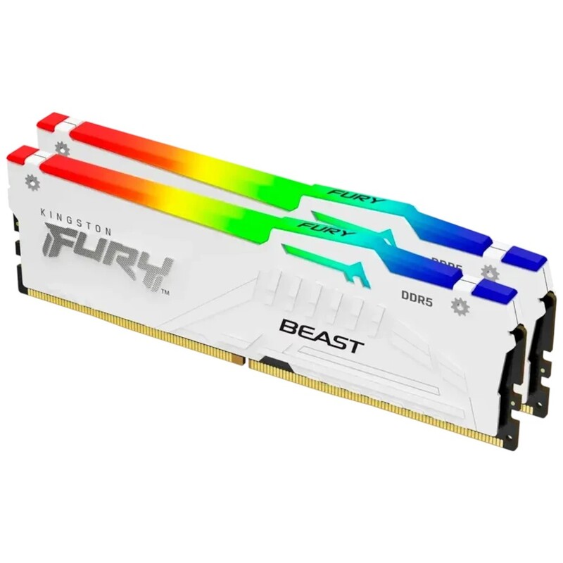 Модуль памяти DDR5 2x16GB/6800 Kingston FURY Beast RGB White EXPO (KF568C34BWEAK2-32)