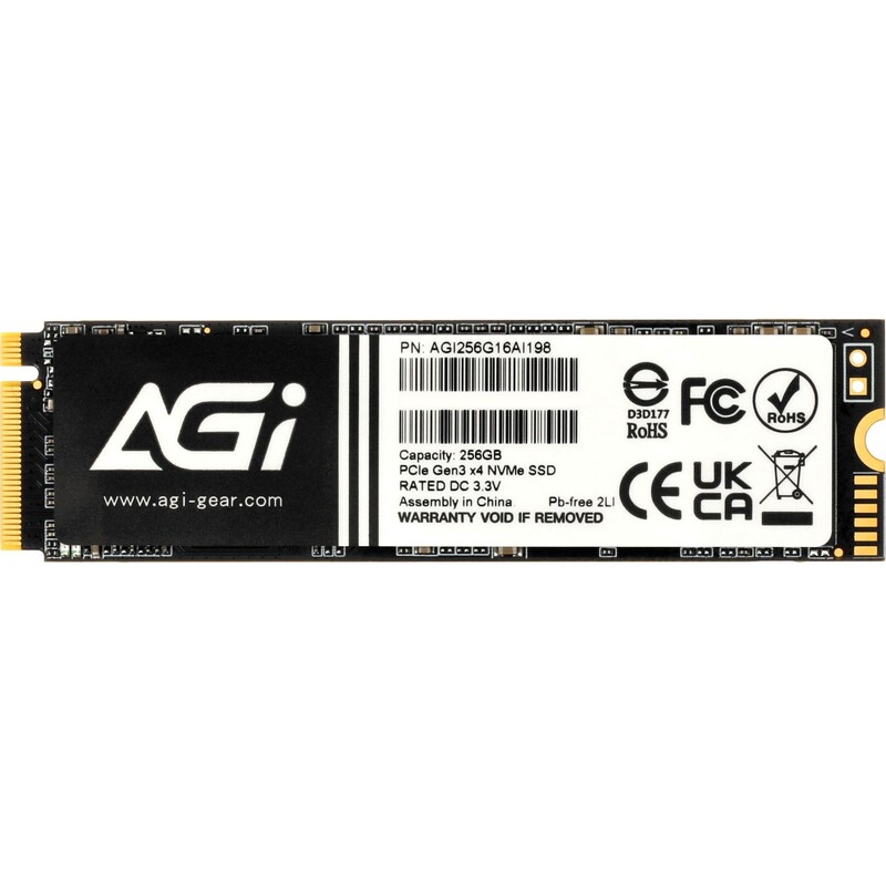 Накопитель SSD 256GB AGI AI198 M.2 2280 PCIe 3.0 x4 NVMe 3D NAND (AGI256G16AI198)