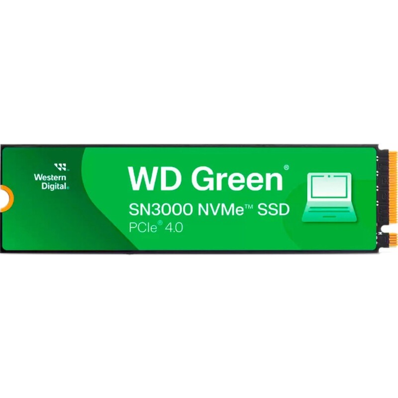 Накопитель SSD 500GB WD Green SN3000 M.2 2280 PCIe 4.0 x4 3D NAND QLC (WDS500G4G0E-00CPS0)
