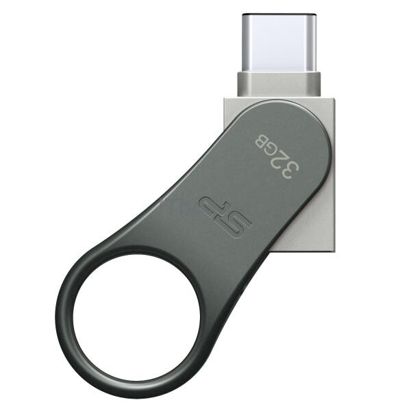 Флеш-накопитель USB3.1 32Gb Type-C Silicon Power Mobile С80 Silver (SP032GBUC3C80V1S)