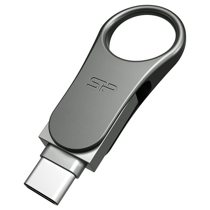 Флеш-накопитель USB3.1 32Gb Type-C Silicon Power Mobile С80 Silver (SP032GBUC3C80V1S)