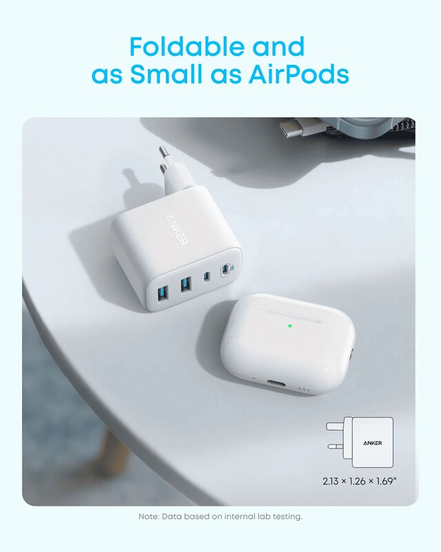 Мережевий зарядний пристрій Anker Zolo Charger 50W, 2xUSB-C, 2xUSB-A, White (A121EG21)