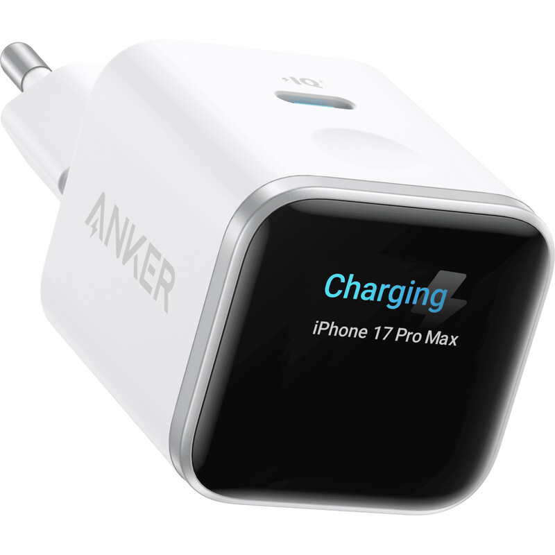 Сетевое зарядное устройство Anker Nano Charger 45W USB-C Smart Display Aurora White (A121DG21)