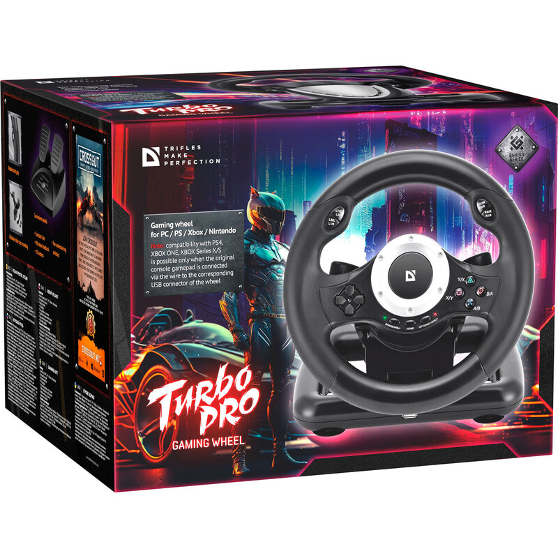 Кермо Defender Turbo Pro Black (64291)