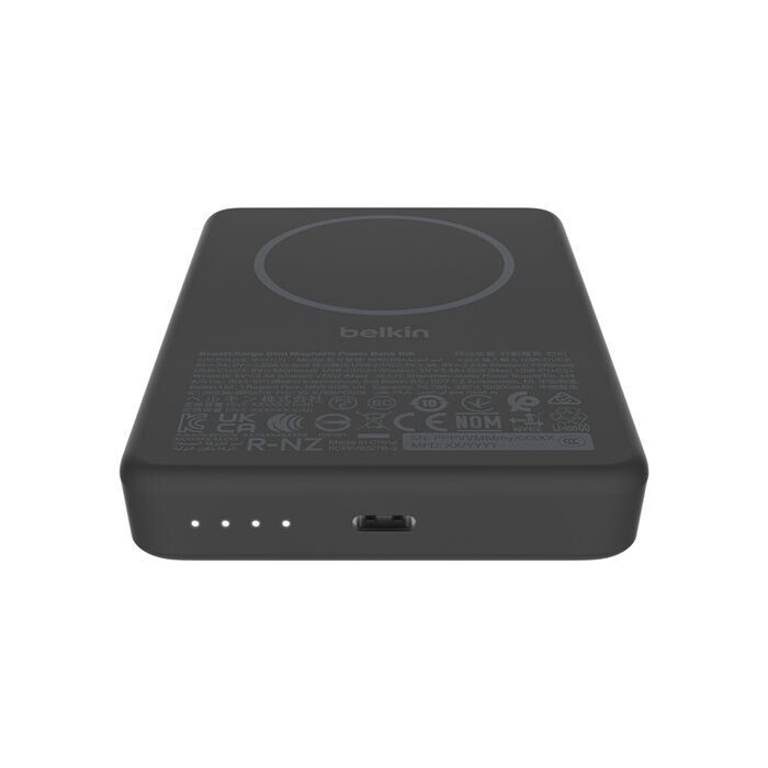 Універсальна мобільна батарея Belkin Power Bank Slim Magnetic 10000mAh 15W Black (BPD015HQBK)