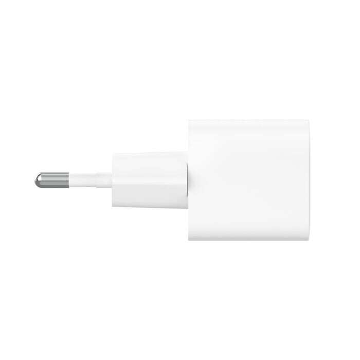 Мережевий зарядний пристрій Belkin BoostCharge USB-C Wall Charger 25W + USB-C 1 м White (WCA012KQ1MWH-B6)