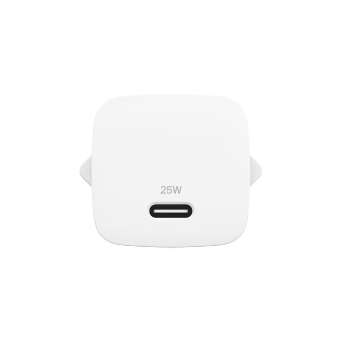 Мережевий зарядний пристрій Belkin BoostCharge USB-C Wall Charger 25W + USB-C 1 м White (WCA012KQ1MWH-B6)