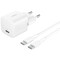 Фото - Мережевий зарядний пристрій Belkin BoostCharge USB-C Wall Charger 25W + USB-C 1 м White (WCA012KQ1MWH-B6) | click.ua