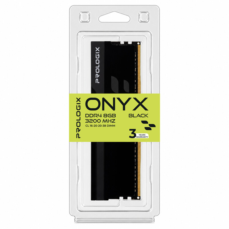 Модуль пам`ятi DDR4 8GB/3200 Prologix Onyx Black (PRO8GB3200YB4)