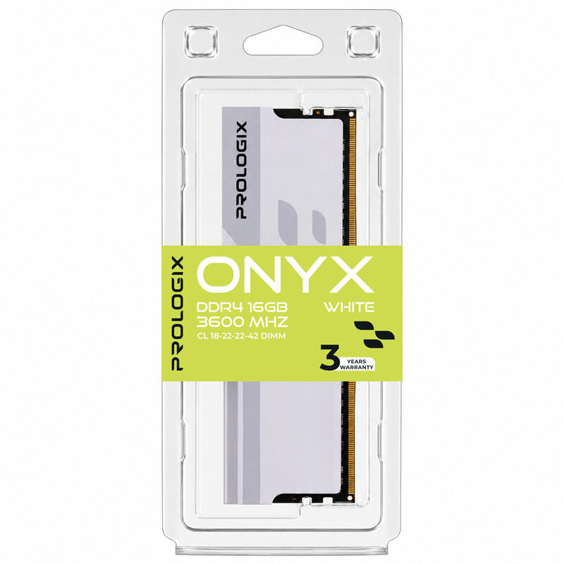 Модуль пам`ятi DDR4 16GB/3600 Prologix Onyx White (PRO16GB3600YW4)