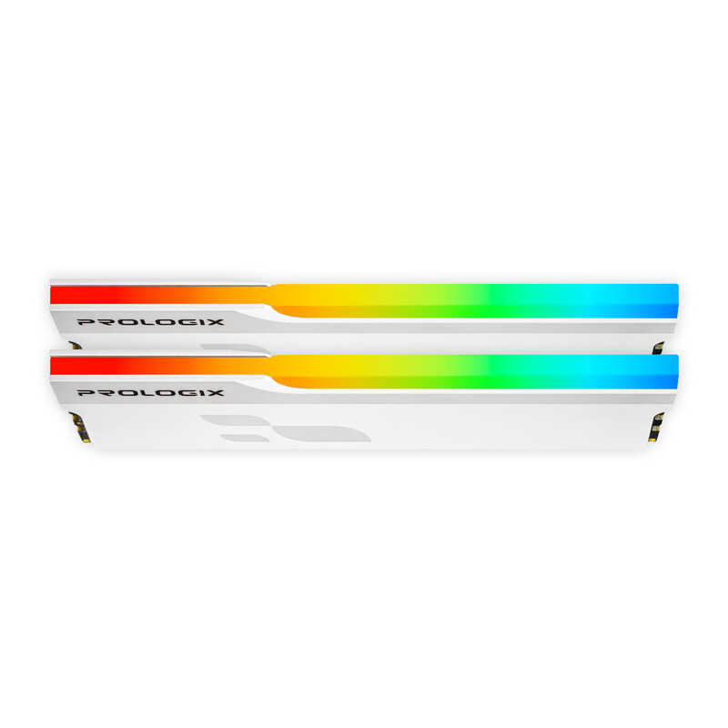 Модуль пам`ятi DDR4 2x16GB/3600 Prologix Onyx White RGB (PRO32GB3600YWR4K)